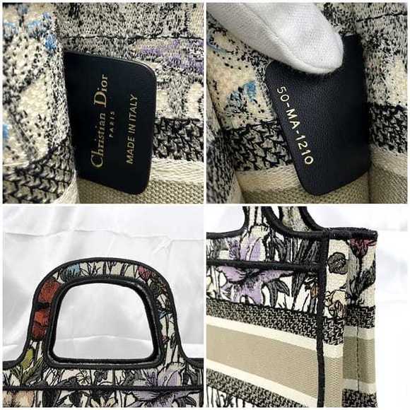 Christian Dior Tote Bag Jacquard Canvas Multicolor Millefleur - Picture 8 of 10